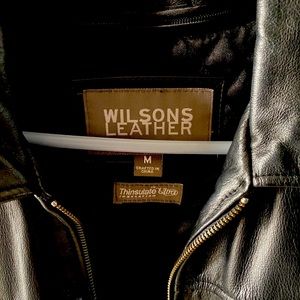 Wilson Black Leather Jacket size Medium
